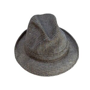 Vintage Hopkins Fifth Avenue Hat Fedora Tweed Large 7- 7 1/8